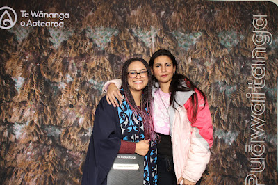 Booth photo from the TWoA Waiariki 2023 Graduations (Whakatāne), held at the Baptist Church, Whakatāne, Bay of Plenty, New Zealand on Wednesday, 17 May, 2023. Photo: Mike Walen / KeyImagery Photography. Copyright: © Te Wānanga o Aotearoa.