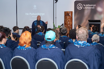 Photo from the TWoA Te Tai Tokerau 2024 Graduation (Whangarei), held at Semenoff Stadium in Whangarei, Northland, New Zealand on Thursday, 9 May, 2024. Photo by Alick Saunders for KeyImagery Photography. Copyright: © Te Wānanga o Aotearoa.