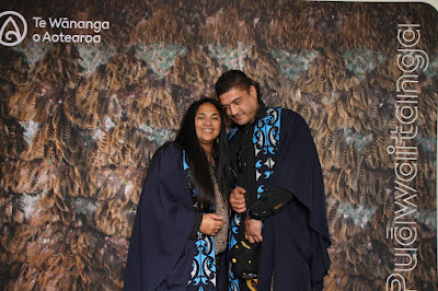 Booth photo from the TWoA Waiariki 2023 Graduations (Whakatāne), held at the Baptist Church, Whakatāne, Bay of Plenty, New Zealand on Wednesday, 17 May, 2023. Photo: Mike Walen / KeyImagery Photography. Copyright: © Te Wānanga o Aotearoa.