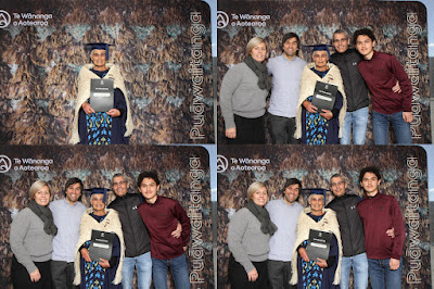 Booth photo from the TWoA Waiariki 2023 Graduations (Waiwhero), held at Te Puia, Rotorua, Bay of Plenty, New Zealand on Friday, 12 May, 2023. Photo: Instabooth by KeyImagery. Copyright: © Te Wānanga o Aotearoa.