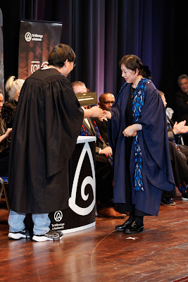 Photo from the TWoA Tāmaki Makaurau 2023 Graduations (Ceremony 2 @ 3pm), held at the Due Drop Events Centre, Manukau, Auckland, New Zealand on Wednesday, 7 June, 2023. Photo: Mike Walen / KeyImagery Photography. Copyright: © Te Wānanga o Aotearoa.