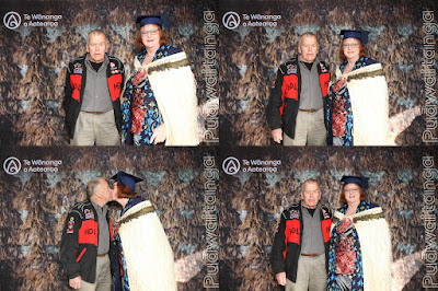 Booth photo from the TWoA Waiariki 2023 Graduations (Waiwhero), held at Te Puia, Rotorua, Bay of Plenty, New Zealand on Friday, 12 May, 2023. Photo: Instabooth by KeyImagery. Copyright: © Te Wānanga o Aotearoa.