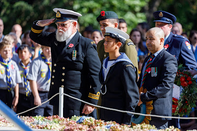 Photo from the Anzac Civic Parade/Service held at Memorial Park, Hamilton, New Zealand. Taken: Sunday, 25 April 2021. Photo: Mike Walen / KeyImagery Photography. Copyright: © Hamilton City Council.