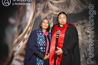 Booth photo from the TWoA Waiariki 2024 Graduations (Kawerau), held at Rautahi Marae, Kawerau, Bay of Plenty, New Zealand on Friday, 17 May, 2023. Photo: InstaBooth by KeyImagery Photography. Copyright: © Te Wānanga o Aotearoa.