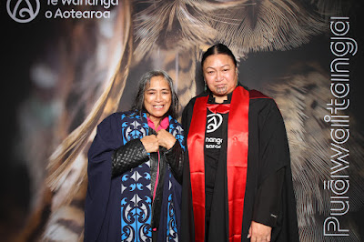 Booth photo from the TWoA Waiariki 2024 Graduations (Kawerau), held at Rautahi Marae, Kawerau, Bay of Plenty, New Zealand on Friday, 17 May, 2023. Photo: InstaBooth by KeyImagery Photography. Copyright: © Te Wānanga o Aotearoa.