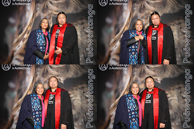 Booth photo from the TWoA Waiariki 2024 Graduations (Kawerau), held at Rautahi Marae, Kawerau, Bay of Plenty, New Zealand on Friday, 17 May, 2023. Photo: InstaBooth by KeyImagery Photography. Copyright: © Te Wānanga o Aotearoa.