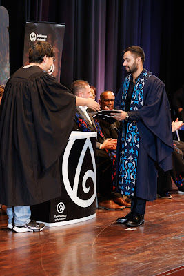 Photo from the TWoA Tāmaki Makaurau 2023 Graduations (Ceremony 2 @ 3pm), held at the Due Drop Events Centre, Manukau, Auckland, New Zealand on Wednesday, 7 June, 2023. Photo: Mike Walen / KeyImagery Photography. Copyright: © Te Wānanga o Aotearoa.