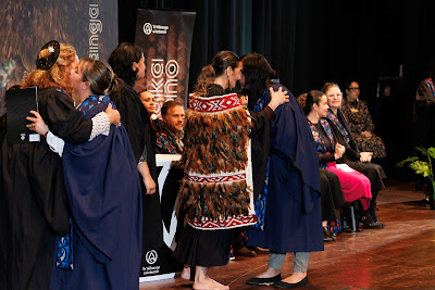 Photo from the TWoA Tāmaki Makaurau 2023 Graduations (Ceremony 4 @ 10am), held at the Due Drop Events Centre, Manukau, Auckland, New Zealand on Thursday, 8 June, 2023. Photo: Mike Walen / KeyImagery Photography. Copyright: © Te Wānanga o Aotearoa.