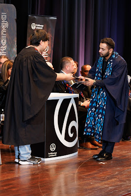 Photo from the TWoA Tāmaki Makaurau 2023 Graduations (Ceremony 2 @ 3pm), held at the Due Drop Events Centre, Manukau, Auckland, New Zealand on Wednesday, 7 June, 2023. Photo: Mike Walen / KeyImagery Photography. Copyright: © Te Wānanga o Aotearoa.