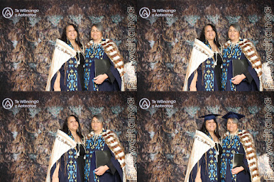 Booth photo from the TWoA Waiariki 2023 Graduations (Waiwhero), held at Te Puia, Rotorua, Bay of Plenty, New Zealand on Friday, 12 May, 2023. Photo: Instabooth by KeyImagery. Copyright: © Te Wānanga o Aotearoa.