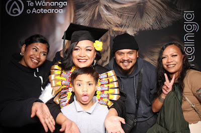 Booth photo from Ceremony 3 of the TWoA Tāmaki Makaurau 2025 Graduations (March 2025) held at the Mangere Arts Centre in Auckland, New Zealand on Wednesday, 12 March, 2025. Photo: InstaBooth by KeyImagery Photography. Copyright: © 2025 Te Wānanga o Aotearoa.