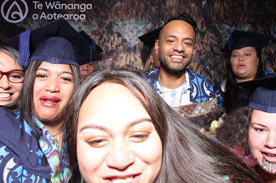 Booth photo from the TWoA Tainui 2021 Graduations (Friday - Ceremony 3),  held at Elim Church, Te Rapa, Hamilton, New Zealand. Taken: Friday 23 April 2021. Photo: InstaBooth / KeyImagery Photography. Copyright: © Te Wānanga o Aotearoa.