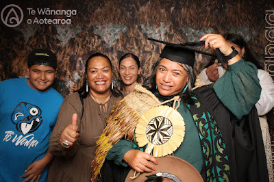 Booth photo from the TWoA Tainui 2023 Graduations (Ceremony 3 - Thursday Morning), held at Hamilton Boys High School, Hamilton, Waikato, New Zealand on Thursday, 20 April, 2023. Photo: InstaBooth / KeyImagery Photography. Copyright: © Te Wānanga o Aotearoa.