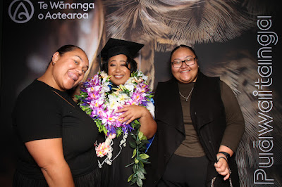 Booth photo from Ceremony 3 of the TWoA Tāmaki Makaurau 2025 Graduations (March 2025) held at the Mangere Arts Centre in Auckland, New Zealand on Wednesday, 12 March, 2025. Photo: InstaBooth by KeyImagery Photography. Copyright: © 2025 Te Wānanga o Aotearoa.