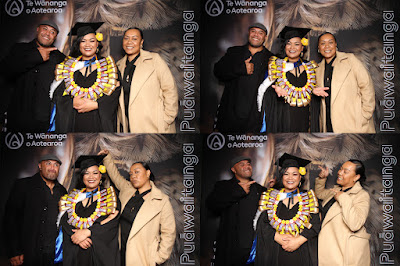 Booth photo from Ceremony 3 of the TWoA Tāmaki Makaurau 2025 Graduations (March 2025) held at the Mangere Arts Centre in Auckland, New Zealand on Wednesday, 12 March, 2025. Photo: InstaBooth by KeyImagery Photography. Copyright: © 2025 Te Wānanga o Aotearoa.