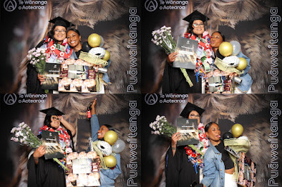 Booth photo from Ceremony 3 of the TWoA Tāmaki Makaurau 2025 Graduations (March 2025) held at the Mangere Arts Centre in Auckland, New Zealand on Wednesday, 12 March, 2025. Photo: InstaBooth by KeyImagery Photography. Copyright: © 2025 Te Wānanga o Aotearoa.
