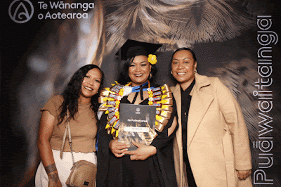Booth photo from Ceremony 3 of the TWoA Tāmaki Makaurau 2025 Graduations (March 2025) held at the Mangere Arts Centre in Auckland, New Zealand on Wednesday, 12 March, 2025. Photo: InstaBooth by KeyImagery Photography. Copyright: © 2025 Te Wānanga o Aotearoa.