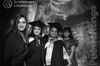 Booth photo from Ceremony 3 of the TWoA Tāmaki Makaurau 2025 Graduations (March 2025) held at the Mangere Arts Centre in Auckland, New Zealand on Wednesday, 12 March, 2025. Photo: InstaBooth by KeyImagery Photography. Copyright: © 2025 Te Wānanga o Aotearoa.