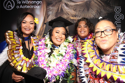 Booth photo from Ceremony 3 of the TWoA Tāmaki Makaurau 2025 Graduations (March 2025) held at the Mangere Arts Centre in Auckland, New Zealand on Wednesday, 12 March, 2025. Photo: InstaBooth by KeyImagery Photography. Copyright: © 2025 Te Wānanga o Aotearoa.