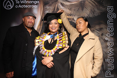 Booth photo from Ceremony 3 of the TWoA Tāmaki Makaurau 2025 Graduations (March 2025) held at the Mangere Arts Centre in Auckland, New Zealand on Wednesday, 12 March, 2025. Photo: InstaBooth by KeyImagery Photography. Copyright: © 2025 Te Wānanga o Aotearoa.