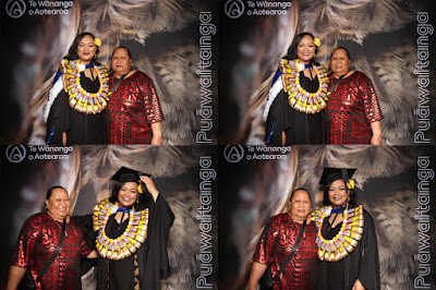 Booth photo from Ceremony 3 of the TWoA Tāmaki Makaurau 2025 Graduations (March 2025) held at the Mangere Arts Centre in Auckland, New Zealand on Wednesday, 12 March, 2025. Photo: InstaBooth by KeyImagery Photography. Copyright: © 2025 Te Wānanga o Aotearoa.