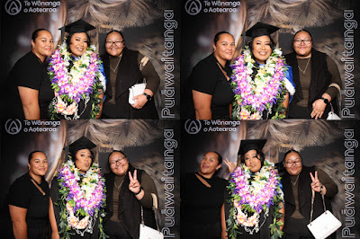 Booth photo from Ceremony 3 of the TWoA Tāmaki Makaurau 2025 Graduations (March 2025) held at the Mangere Arts Centre in Auckland, New Zealand on Wednesday, 12 March, 2025. Photo: InstaBooth by KeyImagery Photography. Copyright: © 2025 Te Wānanga o Aotearoa.