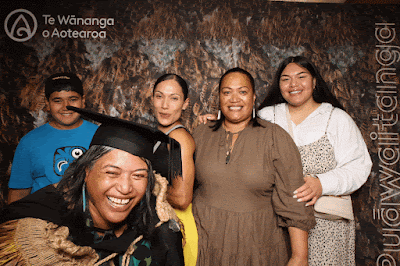 Booth photo from the TWoA Tainui 2023 Graduations (Ceremony 3 - Thursday Morning), held at Hamilton Boys High School, Hamilton, Waikato, New Zealand on Thursday, 20 April, 2023. Photo: InstaBooth / KeyImagery Photography. Copyright: © Te Wānanga o Aotearoa.
