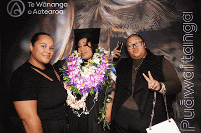 Booth photo from Ceremony 3 of the TWoA Tāmaki Makaurau 2025 Graduations (March 2025) held at the Mangere Arts Centre in Auckland, New Zealand on Wednesday, 12 March, 2025. Photo: InstaBooth by KeyImagery Photography. Copyright: © 2025 Te Wānanga o Aotearoa.