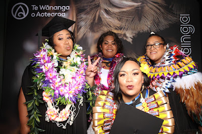 Booth photo from Ceremony 3 of the TWoA Tāmaki Makaurau 2025 Graduations (March 2025) held at the Mangere Arts Centre in Auckland, New Zealand on Wednesday, 12 March, 2025. Photo: InstaBooth by KeyImagery Photography. Copyright: © 2025 Te Wānanga o Aotearoa.
