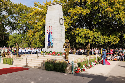 Photo from the Anzac Day 2025 Civic Service held at Memorial Park in Hamilton, Waikato, New Zealand on Friday, 25 April, 2025. Photography by Mike Walen / KeyImagery Photography. Copyright: © 2025 Hamilton City Council.