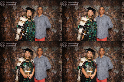Booth photo from the TWoA Tainui 2023 Graduations (Ceremony 3 - Thursday Morning), held at Hamilton Boys High School, Hamilton, Waikato, New Zealand on Thursday, 20 April, 2023. Photo: InstaBooth / KeyImagery Photography. Copyright: © Te Wānanga o Aotearoa.