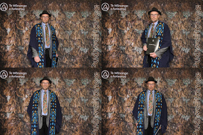 Booth photo from the TWoA Waiariki 2023 Graduations (Whakatāne), held at the Baptist Church, Whakatāne, Bay of Plenty, New Zealand on Wednesday, 17 May, 2023. Photo: Mike Walen / KeyImagery Photography. Copyright: © Te Wānanga o Aotearoa.