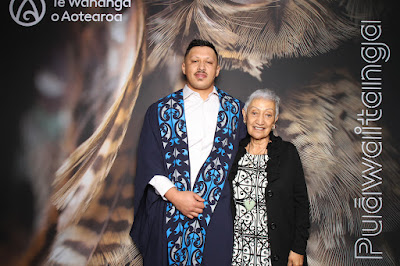 Booth photo from the TWoA Waiariki 2024 Graduations (Kawerau), held at Rautahi Marae, Kawerau, Bay of Plenty, New Zealand on Friday, 17 May, 2023. Photo: InstaBooth by KeyImagery Photography. Copyright: © Te Wānanga o Aotearoa.
