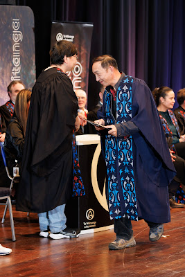 Photo from the TWoA Tāmaki Makaurau 2023 Graduations (Ceremony 2 @ 3pm), held at the Due Drop Events Centre, Manukau, Auckland, New Zealand on Wednesday, 7 June, 2023. Photo: Mike Walen / KeyImagery Photography. Copyright: © Te Wānanga o Aotearoa.