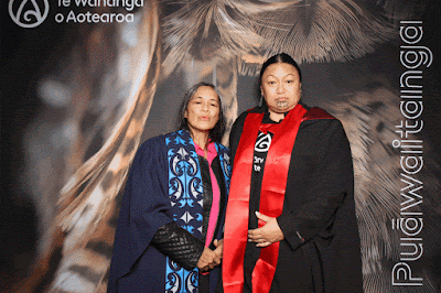 Booth photo from the TWoA Waiariki 2024 Graduations (Kawerau), held at Rautahi Marae, Kawerau, Bay of Plenty, New Zealand on Friday, 17 May, 2023. Photo: InstaBooth by KeyImagery Photography. Copyright: © Te Wānanga o Aotearoa.
