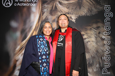 Booth photo from the TWoA Waiariki 2024 Graduations (Kawerau), held at Rautahi Marae, Kawerau, Bay of Plenty, New Zealand on Friday, 17 May, 2023. Photo: InstaBooth by KeyImagery Photography. Copyright: © Te Wānanga o Aotearoa.