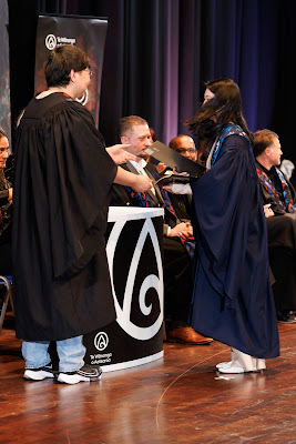 Photo from the TWoA Tāmaki Makaurau 2023 Graduations (Ceremony 2 @ 3pm), held at the Due Drop Events Centre, Manukau, Auckland, New Zealand on Wednesday, 7 June, 2023. Photo: Mike Walen / KeyImagery Photography. Copyright: © Te Wānanga o Aotearoa.