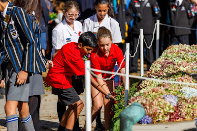 Photo from the Anzac Civic Parade/Service held at Memorial Park, Hamilton, New Zealand. Taken: Sunday, 25 April 2021. Photo: Mike Walen / KeyImagery Photography. Copyright: © Hamilton City Council.