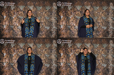 Booth photo from the TWoA Waiariki 2023 Graduations (Whakatāne), held at the Baptist Church, Whakatāne, Bay of Plenty, New Zealand on Wednesday, 17 May, 2023. Photo: Mike Walen / KeyImagery Photography. Copyright: © Te Wānanga o Aotearoa.