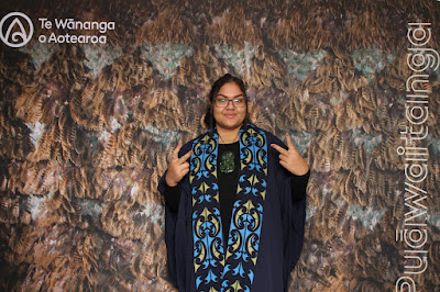 Booth photo from the TWoA Waiariki 2023 Graduations (Whakatāne), held at the Baptist Church, Whakatāne, Bay of Plenty, New Zealand on Wednesday, 17 May, 2023. Photo: Mike Walen / KeyImagery Photography. Copyright: © Te Wānanga o Aotearoa.