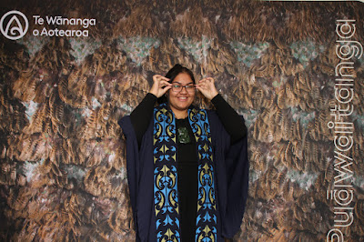Booth photo from the TWoA Waiariki 2023 Graduations (Whakatāne), held at the Baptist Church, Whakatāne, Bay of Plenty, New Zealand on Wednesday, 17 May, 2023. Photo: Mike Walen / KeyImagery Photography. Copyright: © Te Wānanga o Aotearoa.