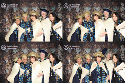 Booth photo from the TWoA Waiariki 2023 Graduations (Waiwhero), held at Te Puia, Rotorua, Bay of Plenty, New Zealand on Friday, 12 May, 2023. Photo: Instabooth by KeyImagery. Copyright: © Te Wānanga o Aotearoa.