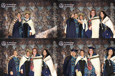 Booth photo from the TWoA Waiariki 2023 Graduations (Waiwhero), held at Te Puia, Rotorua, Bay of Plenty, New Zealand on Friday, 12 May, 2023. Photo: Instabooth by KeyImagery. Copyright: © Te Wānanga o Aotearoa.