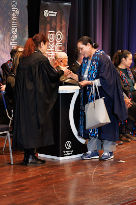 Photo from the TWoA Tāmaki Makaurau 2023 Graduations (Ceremony 2 @ 3pm), held at the Due Drop Events Centre, Manukau, Auckland, New Zealand on Wednesday, 7 June, 2023. Photo: Mike Walen / KeyImagery Photography. Copyright: © Te Wānanga o Aotearoa.