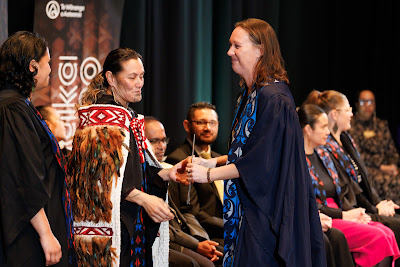 Photo from the TWoA Tāmaki Makaurau 2023 Graduations (Ceremony 4 @ 10am), held at the Due Drop Events Centre, Manukau, Auckland, New Zealand on Thursday, 8 June, 2023. Photo: Mike Walen / KeyImagery Photography. Copyright: © Te Wānanga o Aotearoa.