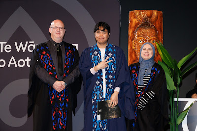 Photo from Ceremony 3 of the TWoA Tāmaki Makaurau 2025 Graduations (May 2025) held at the Mangere Arts Centre in Auckland, New Zealand on Tuesdday, 27 May, 2025. Photo by Mike Walen / KeyImagery Photography. Copyright: © 2025 Te Wānanga o Aotearoa.