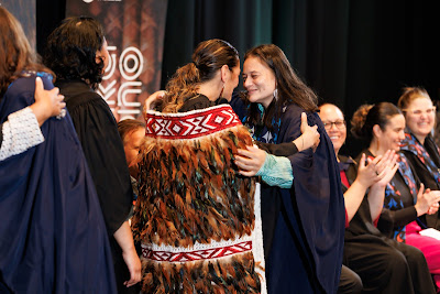 Photo from the TWoA Tāmaki Makaurau 2023 Graduations (Ceremony 4 @ 10am), held at the Due Drop Events Centre, Manukau, Auckland, New Zealand on Thursday, 8 June, 2023. Photo: Mike Walen / KeyImagery Photography. Copyright: © Te Wānanga o Aotearoa.