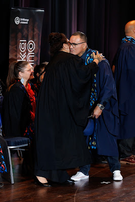 Photo from the TWoA Tāmaki Makaurau 2023 Graduations (Ceremony 1 @ 10am), held at the Due Drop Events Centre, Manukau, Auckland, New Zealand on Wednesday, 7 June, 2023. Photo: Mike Walen / KeyImagery Photography. Copyright: © Te Wānanga o Aotearoa.