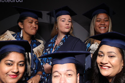 Booth photo from the TWoA Tainui 2019 Graduations (Ceremony 3),  held at Hamilton Boys' High School, Hamilton, New Zealand. Taken: Thursday 18 April 2019. Photo: InstaBooth / KeyImagery Photography. Copyright: © Te Wānanga o Aotearoa.