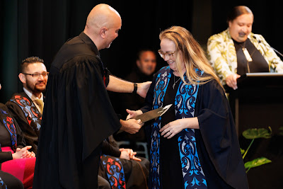 Photo from the TWoA Tāmaki Makaurau 2023 Graduations (Ceremony 5 @ 3pm), held at the Due Drop Events Centre, Manukau, Auckland, New Zealand on Thursday, 8 June, 2023. Photo: Mike Walen / KeyImagery Photography. Copyright: © Te Wānanga o Aotearoa.